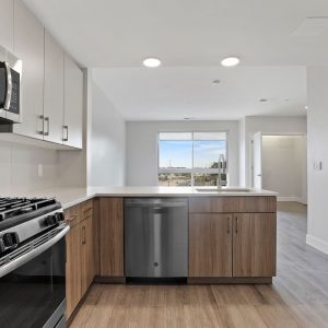 Empty model unit's kitchen
