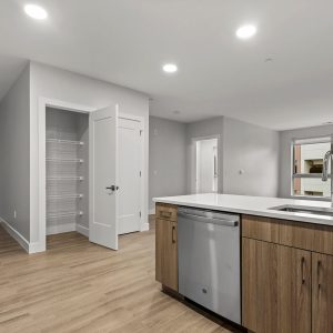 Empty model unit's kitchen